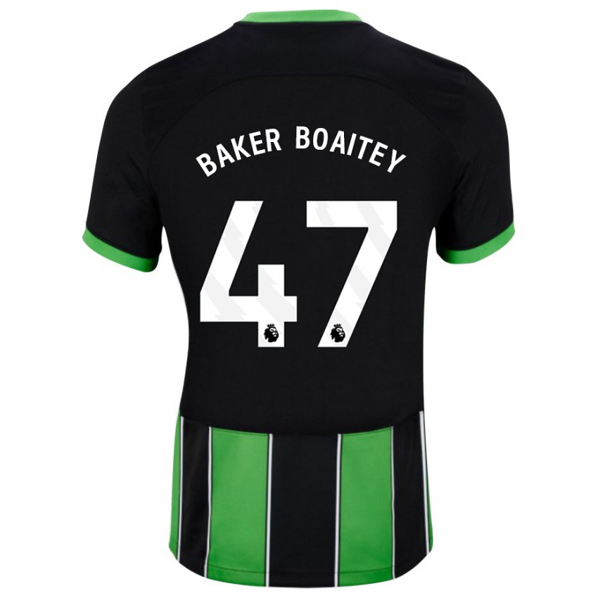 Dzieci Benicio Baker-Boaitey #47 Czarny Zielony Wyjazdowa Koszulka 2023/24 Koszulki Klubowe
