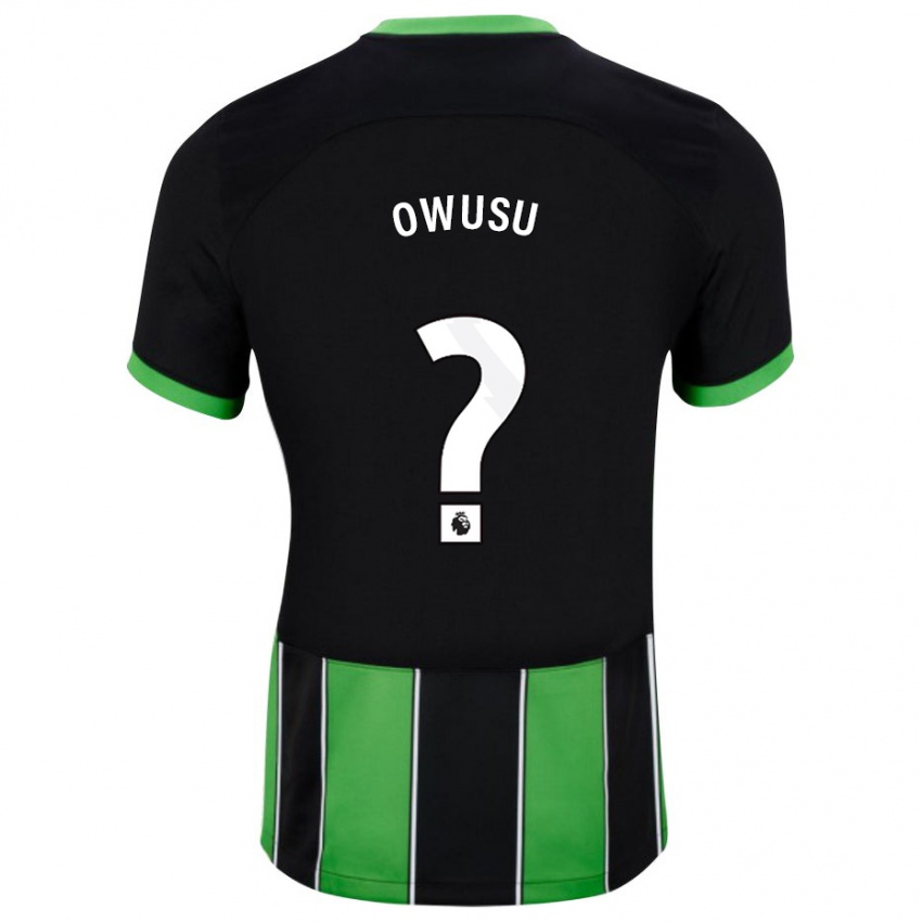 Dzieci Yussif Owusu #0 Czarny Zielony Wyjazdowa Koszulka 2023/24 Koszulki Klubowe