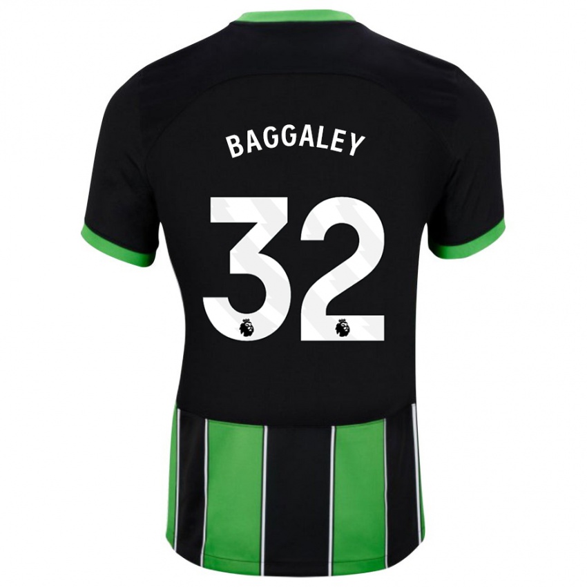 Dzieci Sophie Baggaley #32 Czarny Zielony Wyjazdowa Koszulka 2023/24 Koszulki Klubowe