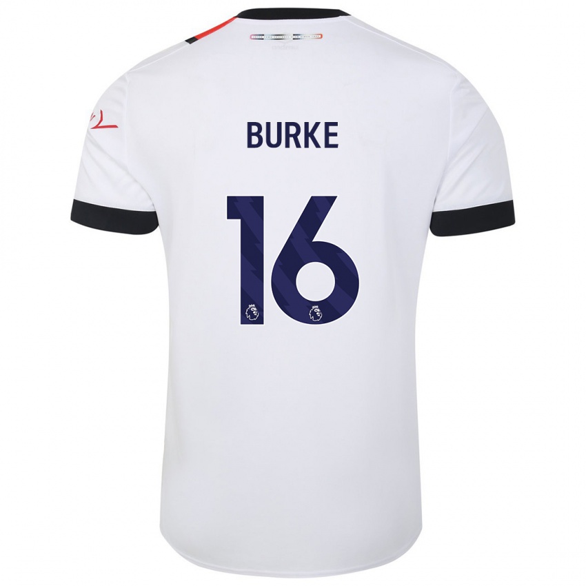 Dzieci Reece Burke #16 Biały Wyjazdowa Koszulka 2023/24 Koszulki Klubowe