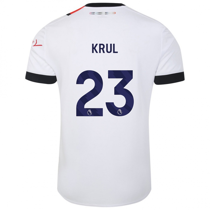 Dzieci Tim Krul #23 Biały Wyjazdowa Koszulka 2023/24 Koszulki Klubowe