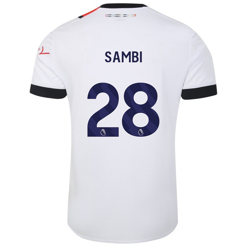 Dzieci Albert Sambi Lokonga #28 Biały Wyjazdowa Koszulka 2023/24 Koszulki Klubowe