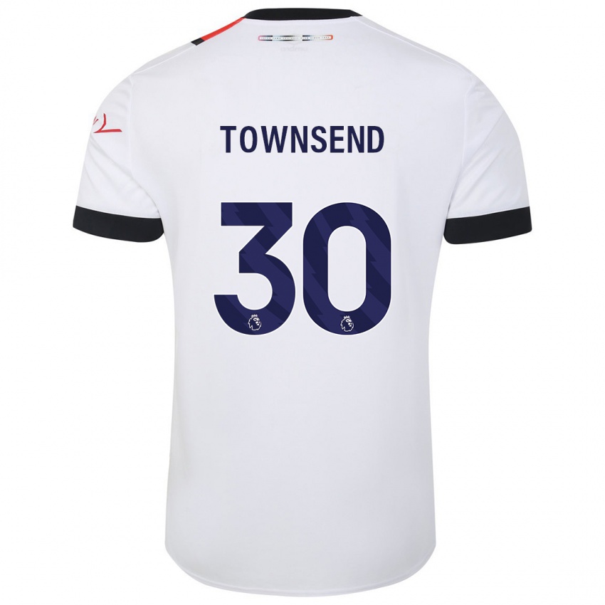 Dzieci Andros Townsend #30 Biały Wyjazdowa Koszulka 2023/24 Koszulki Klubowe