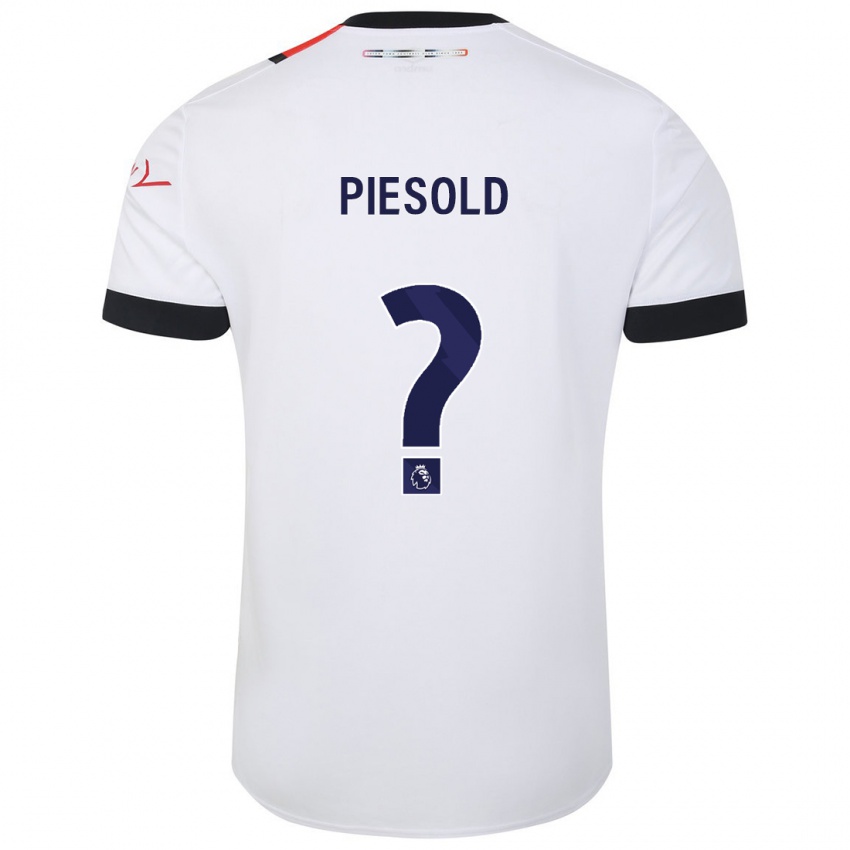 Dzieci Axel Piesold #0 Biały Wyjazdowa Koszulka 2023/24 Koszulki Klubowe