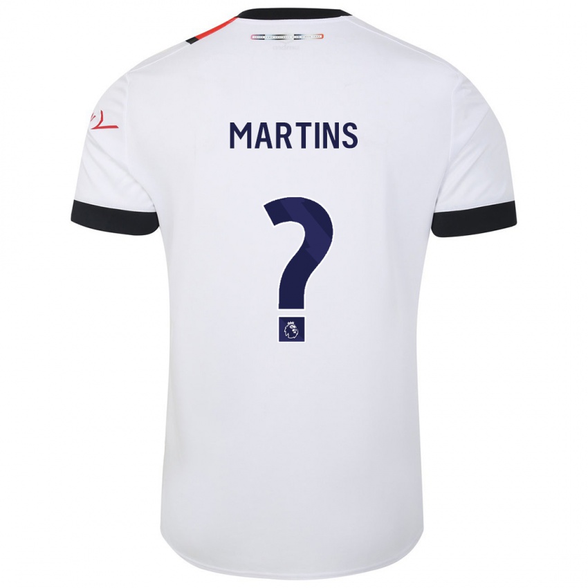 Dzieci Dominic Dos Santos Martins #0 Biały Wyjazdowa Koszulka 2023/24 Koszulki Klubowe