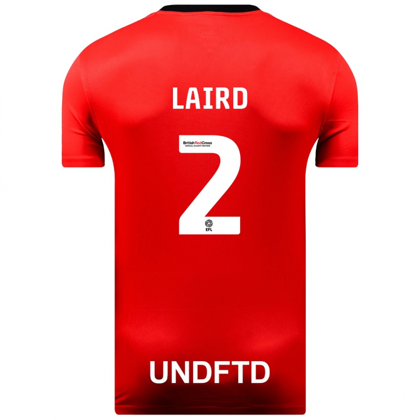 Dzieci Ethan Laird #2 Czerwony Wyjazdowa Koszulka 2023/24 Koszulki Klubowe