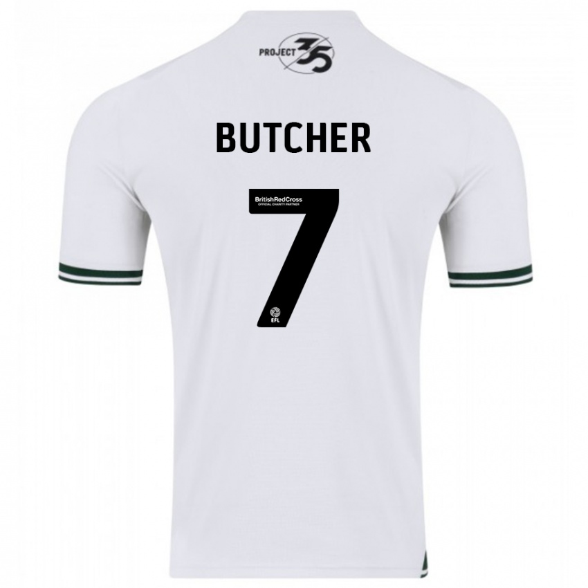 Dzieci Matt Butcher #7 Biały Wyjazdowa Koszulka 2023/24 Koszulki Klubowe