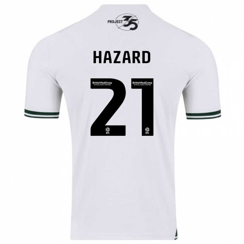 Dzieci Conor Hazard #21 Biały Wyjazdowa Koszulka 2023/24 Koszulki Klubowe