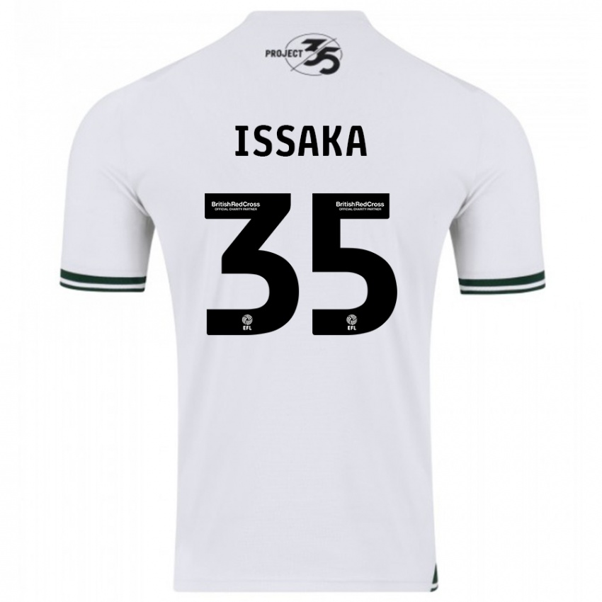 Dzieci Freddie Issaka #35 Biały Wyjazdowa Koszulka 2023/24 Koszulki Klubowe