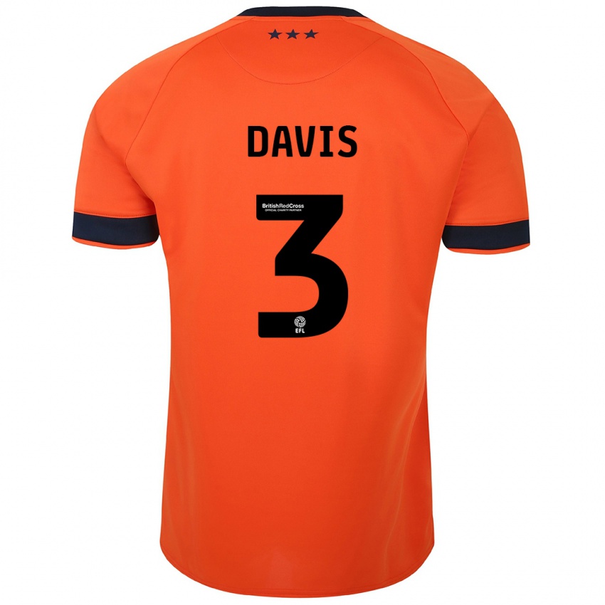 Dzieci Leif Davis #3 Pomarańczowy Wyjazdowa Koszulka 2023/24 Koszulki Klubowe