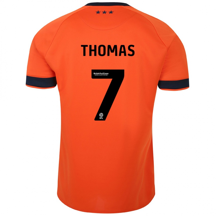 Dzieci Natasha Thomas #7 Pomarańczowy Wyjazdowa Koszulka 2023/24 Koszulki Klubowe