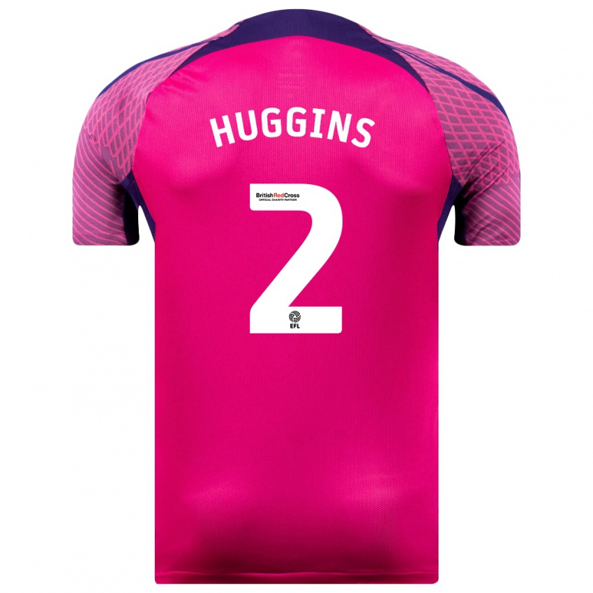 Dzieci Niall Huggins #2 Purpurowy Wyjazdowa Koszulka 2023/24 Koszulki Klubowe