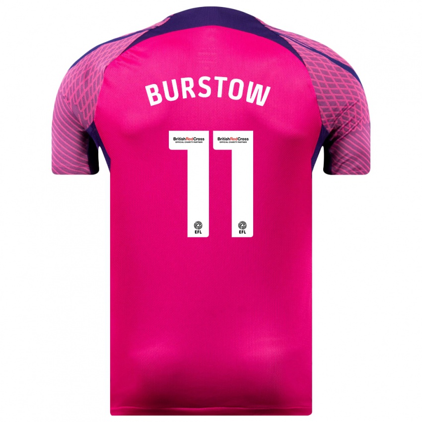 Dzieci Mason Burstow #11 Purpurowy Wyjazdowa Koszulka 2023/24 Koszulki Klubowe