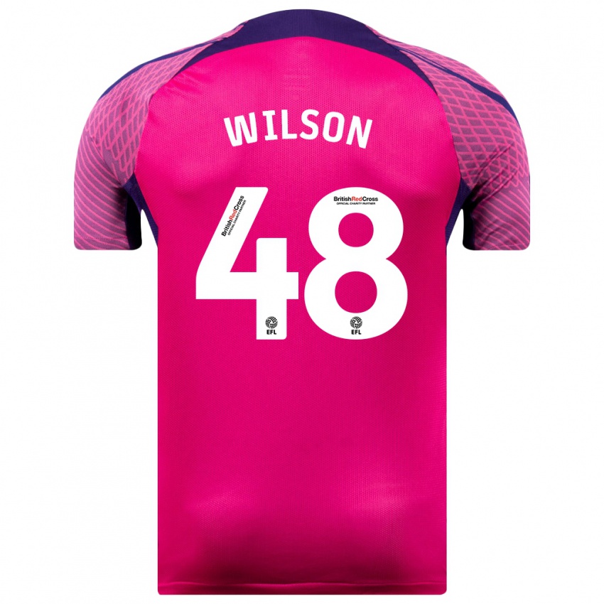 Dzieci Callum Wilson #48 Purpurowy Wyjazdowa Koszulka 2023/24 Koszulki Klubowe