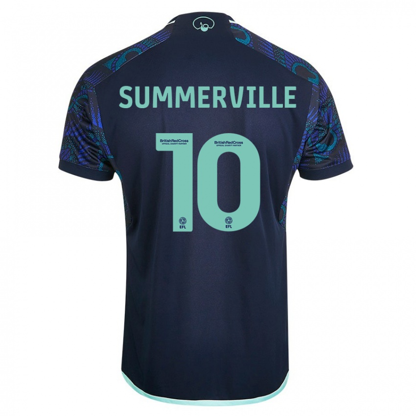 Dzieci Crysencio Summerville #10 Niebieski Wyjazdowa Koszulka 2023/24 Koszulki Klubowe