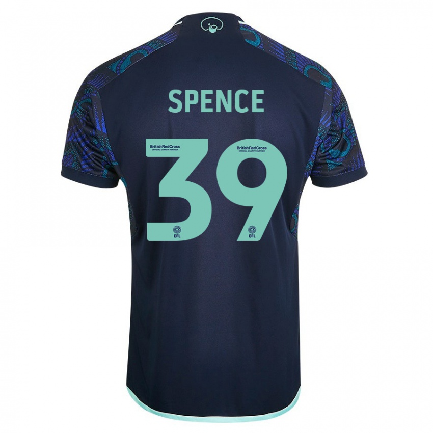 Dzieci Djed Spence #39 Niebieski Wyjazdowa Koszulka 2023/24 Koszulki Klubowe