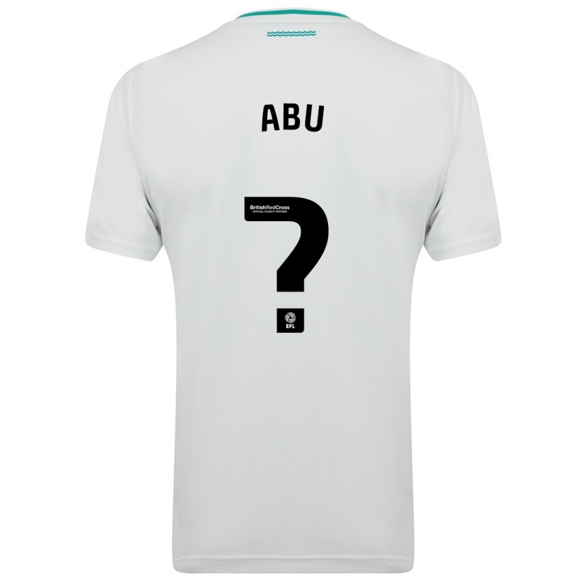Dzieci Derrick Abu #0 Biały Wyjazdowa Koszulka 2023/24 Koszulki Klubowe