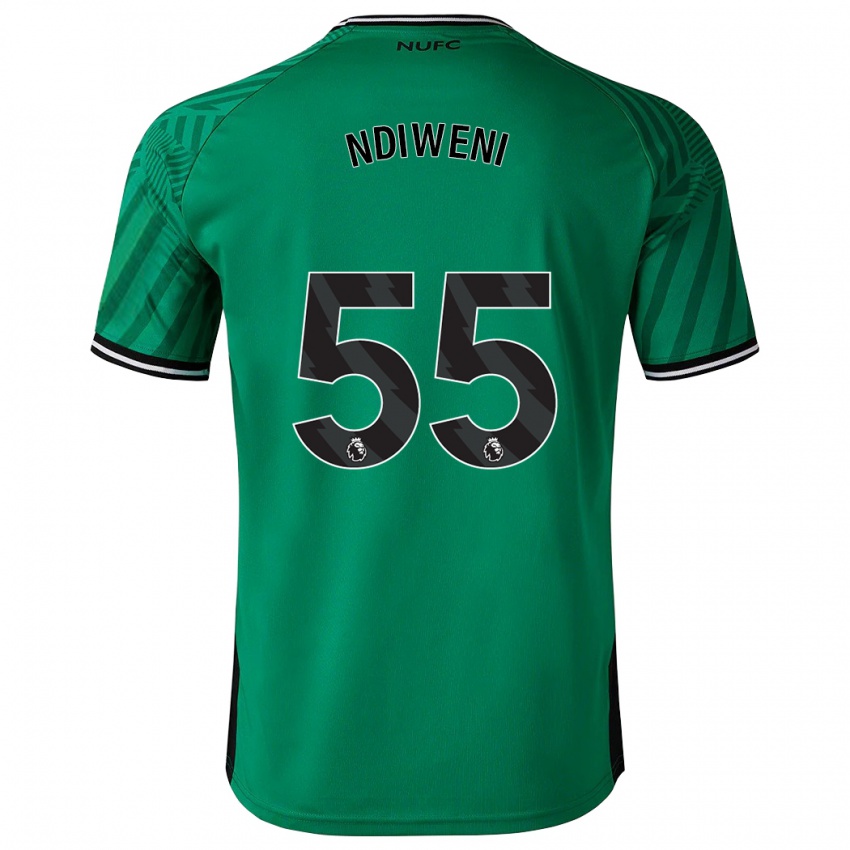 Dzieci Michael Ndiweni #55 Zielony Wyjazdowa Koszulka 2023/24 Koszulki Klubowe