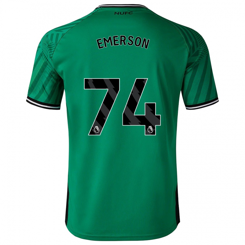 Dzieci Johnny Emerson #74 Zielony Wyjazdowa Koszulka 2023/24 Koszulki Klubowe