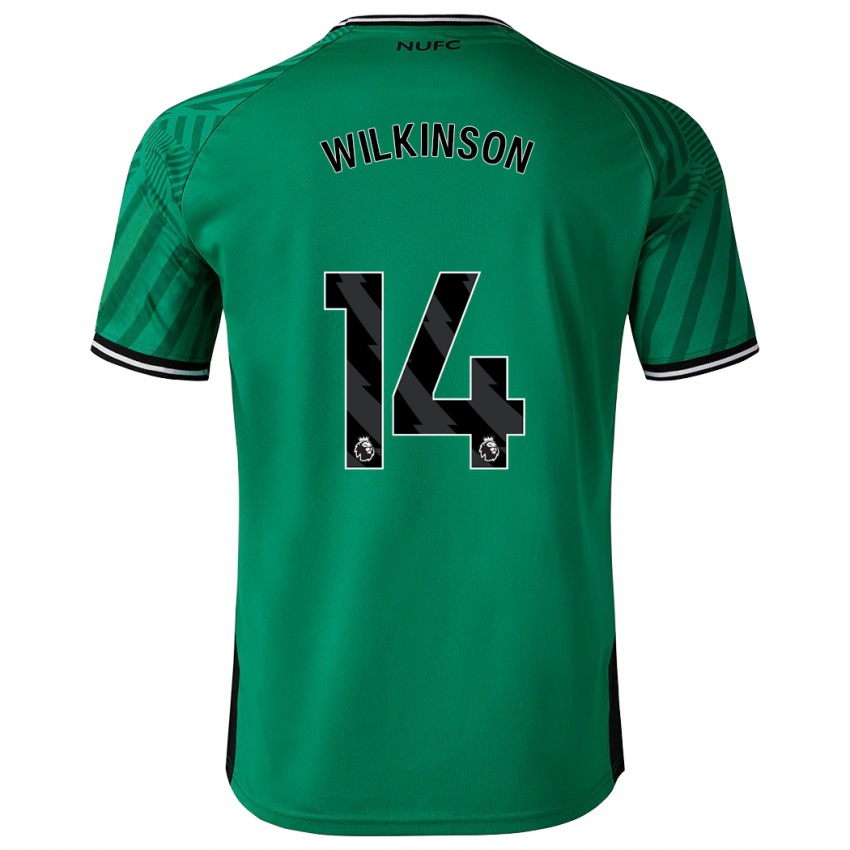 Dzieci Sharna Wilkinson #14 Zielony Wyjazdowa Koszulka 2023/24 Koszulki Klubowe