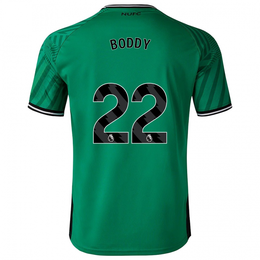 Dzieci Elysia Boddy #22 Zielony Wyjazdowa Koszulka 2023/24 Koszulki Klubowe