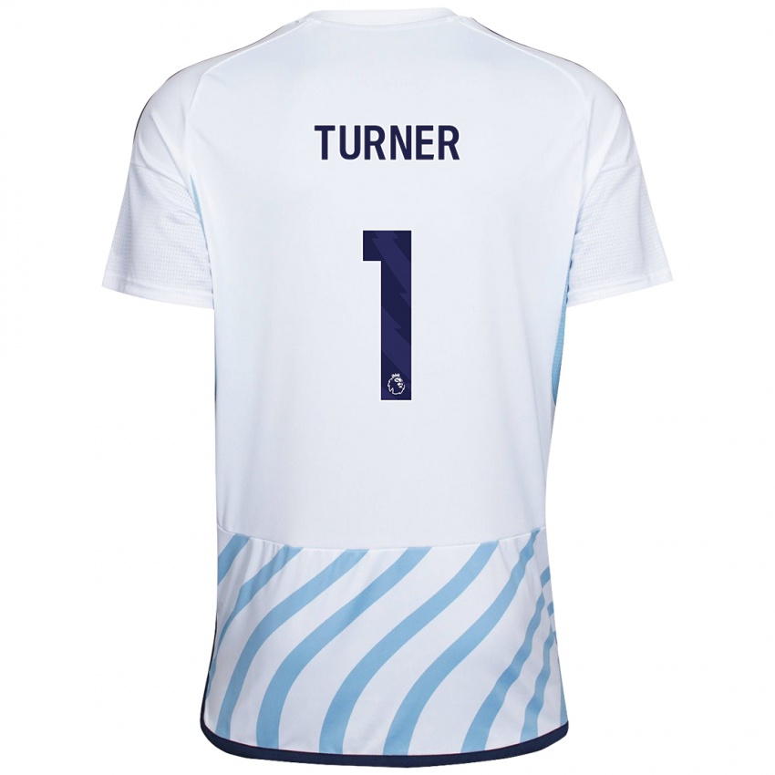 Dzieci Matt Turner #1 Biało Niebieski Wyjazdowa Koszulka 2023/24 Koszulki Klubowe