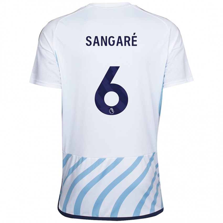 Dzieci Ibrahim Sangare #6 Biało Niebieski Wyjazdowa Koszulka 2023/24 Koszulki Klubowe