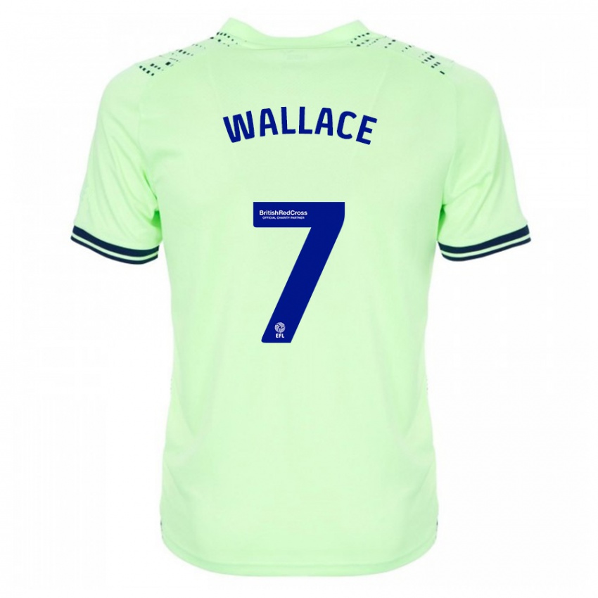 Dzieci Jed Wallace #7 Marynarka Wojenna Wyjazdowa Koszulka 2023/24 Koszulki Klubowe