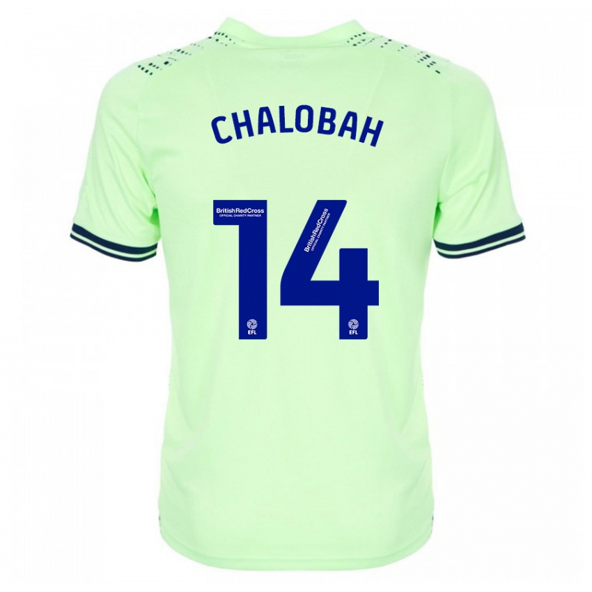 Dzieci Nathaniel Chalobah #14 Marynarka Wojenna Wyjazdowa Koszulka 2023/24 Koszulki Klubowe