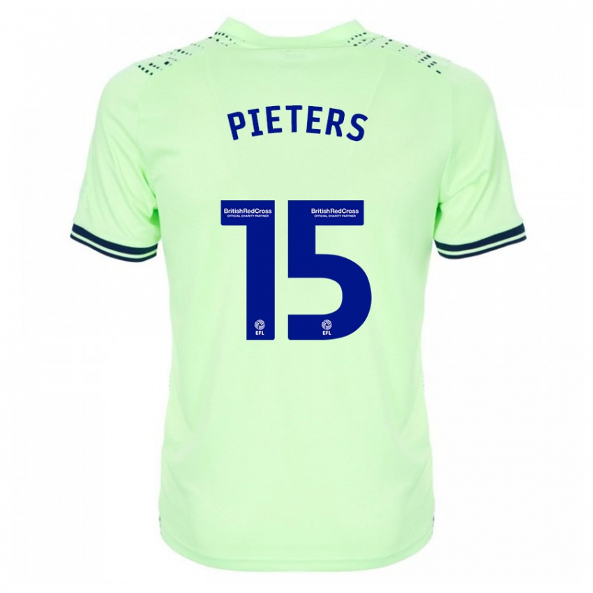 Dzieci Erik Pieters #15 Marynarka Wojenna Wyjazdowa Koszulka 2023/24 Koszulki Klubowe