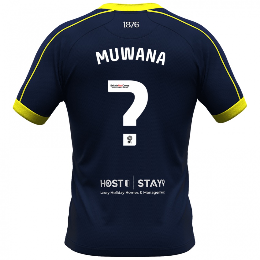 Dzieci Noah Muwana #0 Marynarka Wojenna Wyjazdowa Koszulka 2023/24 Koszulki Klubowe