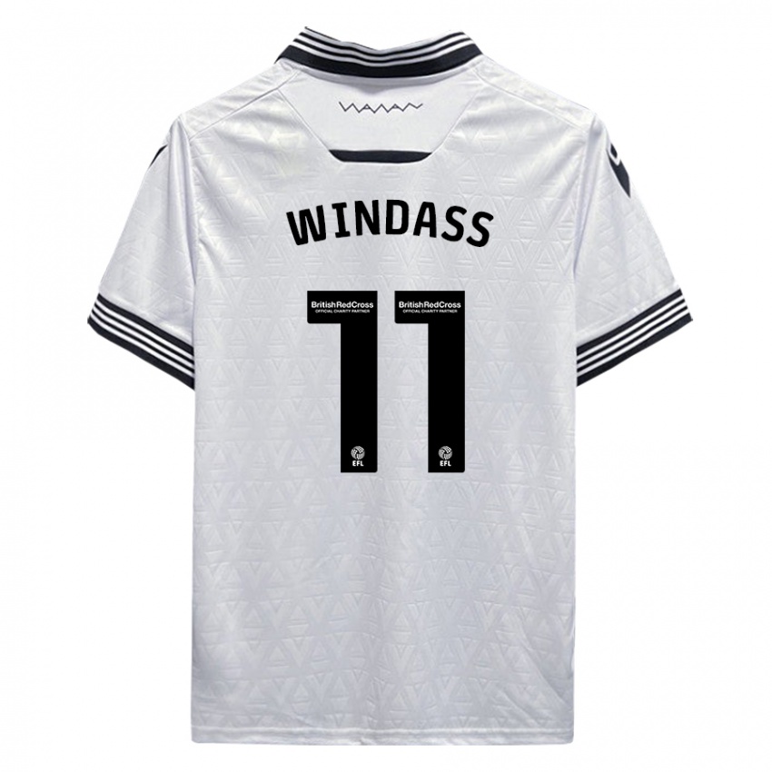 Dzieci Josh Windass #11 Biały Wyjazdowa Koszulka 2023/24 Koszulki Klubowe