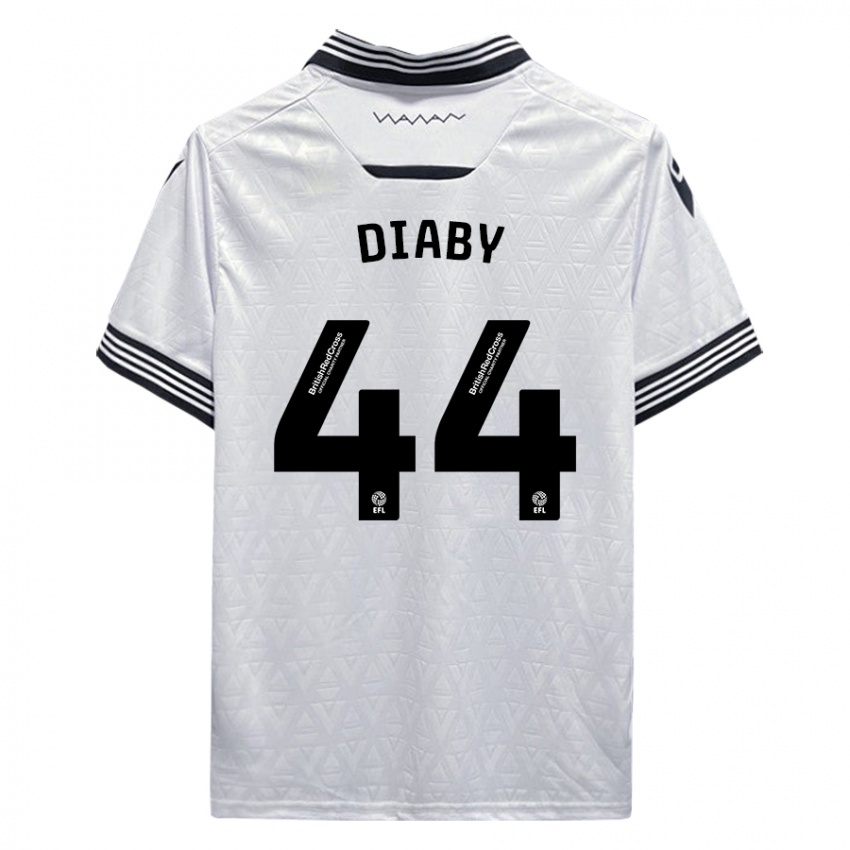Dzieci Momo Diaby #44 Biały Wyjazdowa Koszulka 2023/24 Koszulki Klubowe