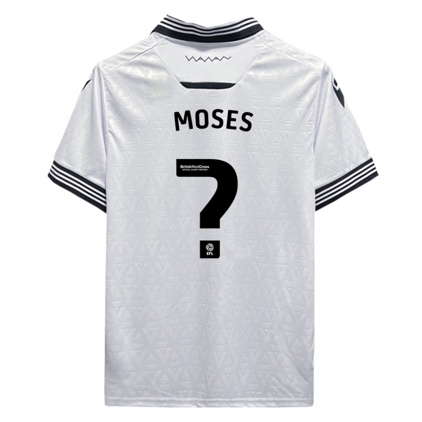 Dzieci Devlan Moses #0 Biały Wyjazdowa Koszulka 2023/24 Koszulki Klubowe
