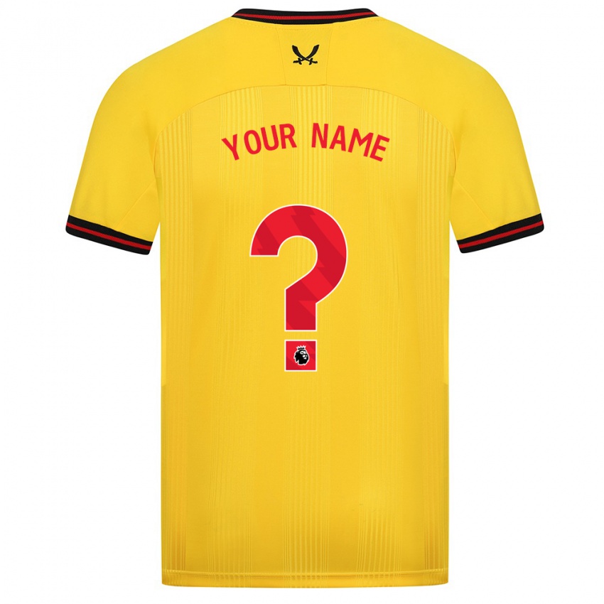 Dzieci Twoje Imię #0 Żółty Wyjazdowa Koszulka 2023/24 Koszulki Klubowe