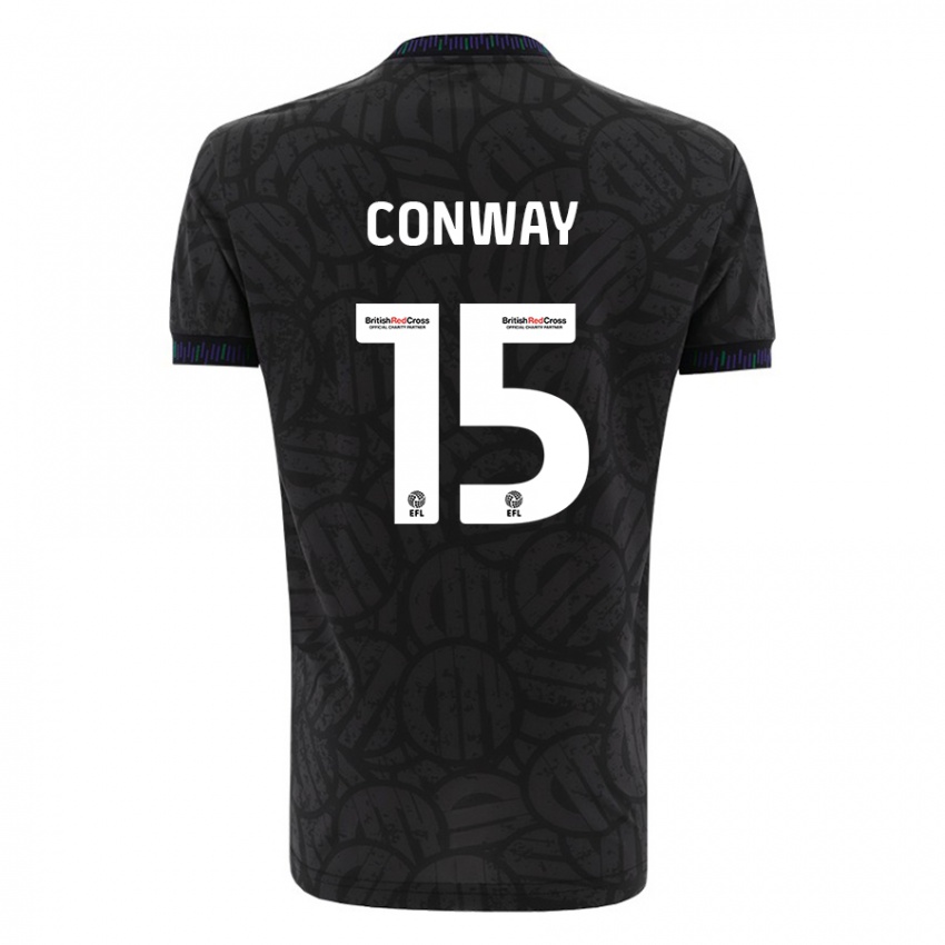 Dzieci Tommy Conway #15 Czarny Wyjazdowa Koszulka 2023/24 Koszulki Klubowe