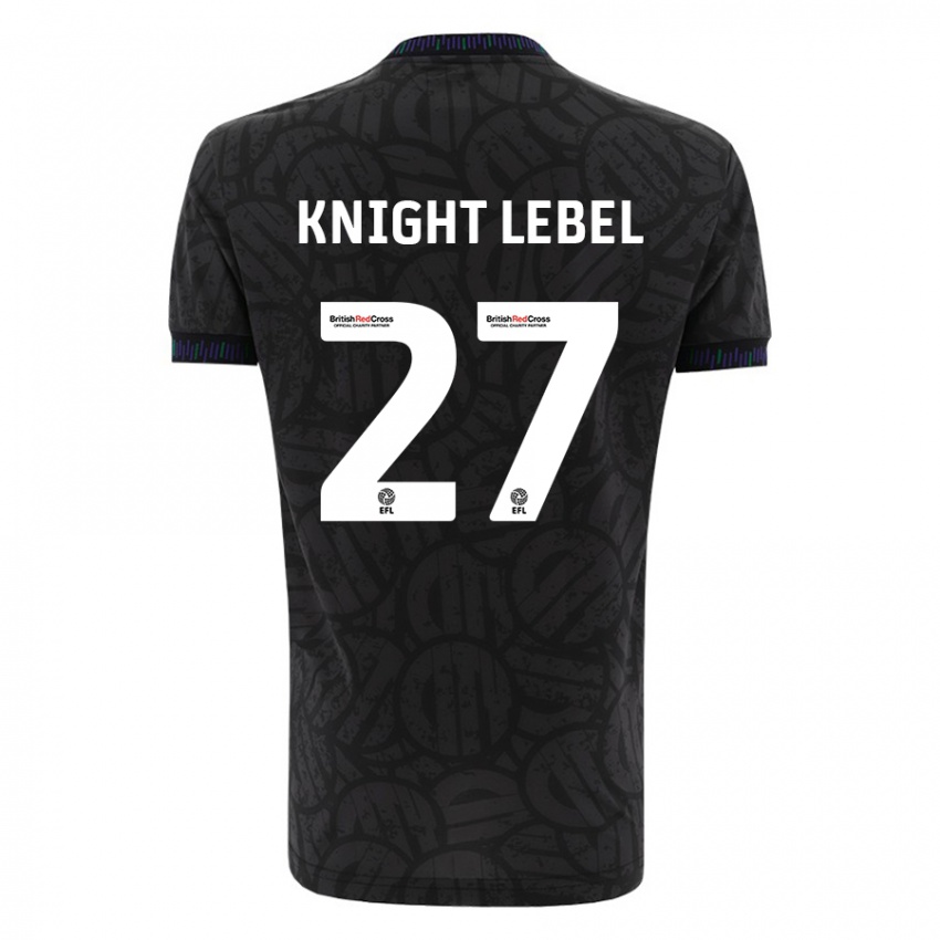 Dzieci Jamie Knight-Lebel #27 Czarny Wyjazdowa Koszulka 2023/24 Koszulki Klubowe