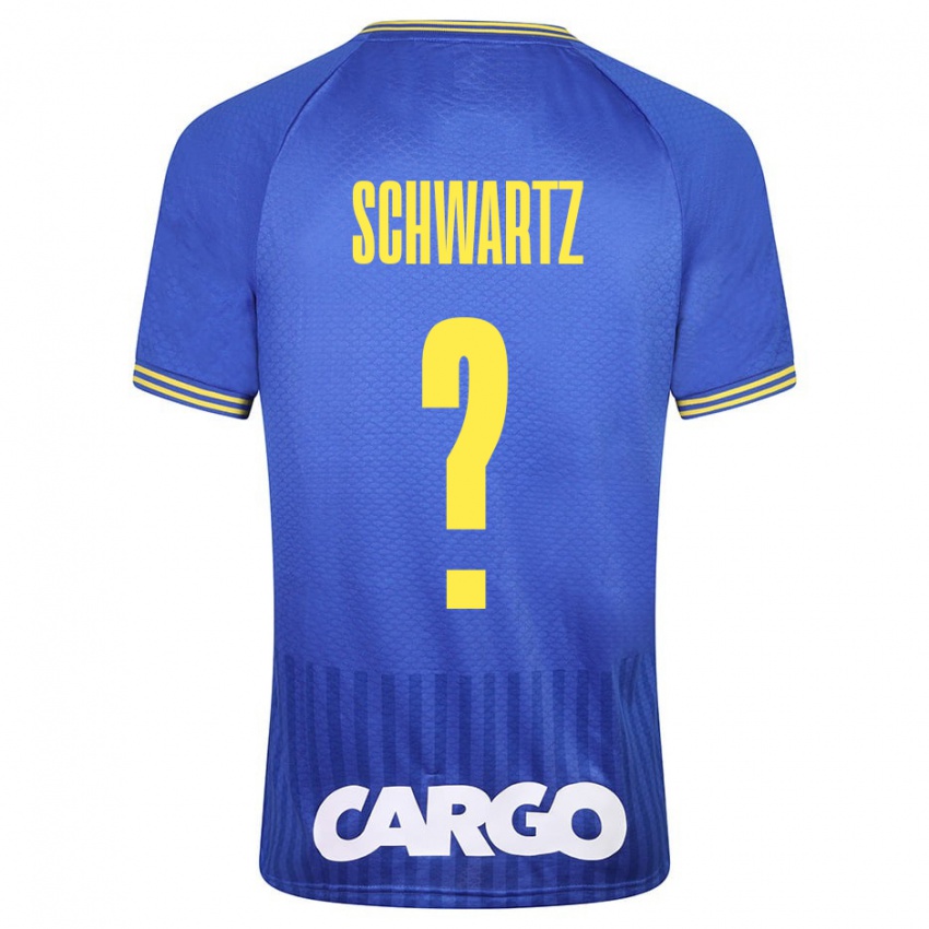 Dzieci Noam Schwartz #0 Niebieski Wyjazdowa Koszulka 2023/24 Koszulki Klubowe