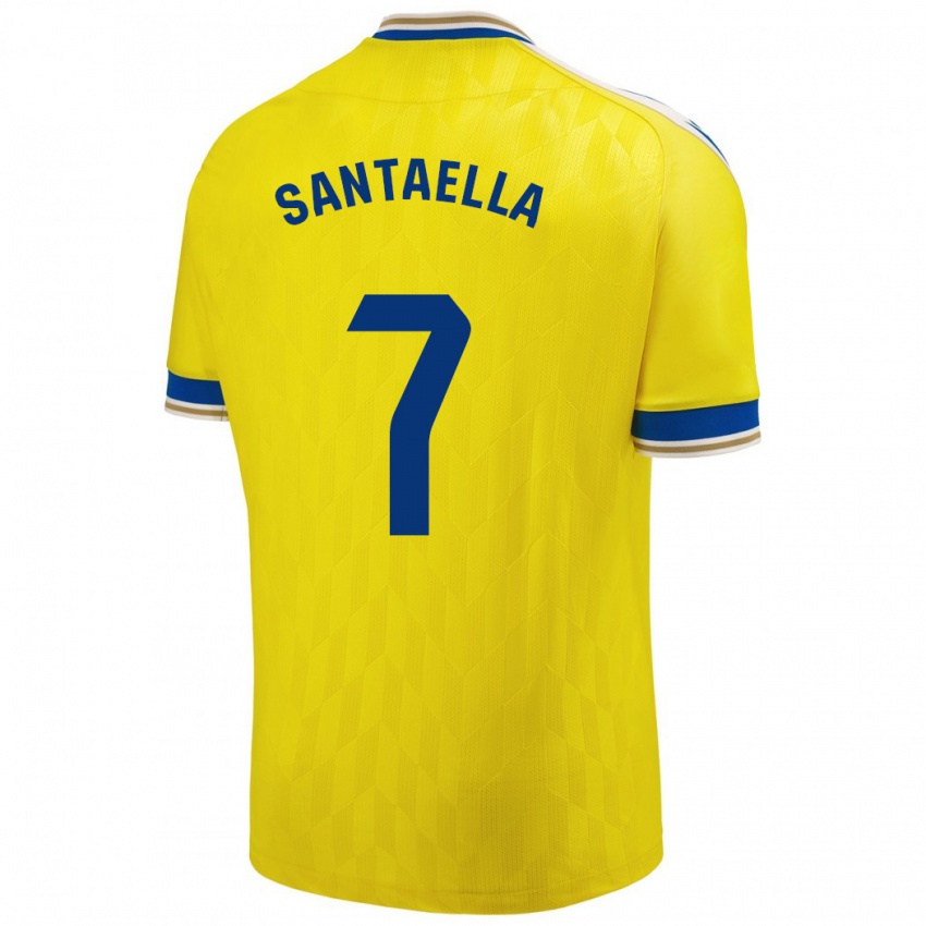 Męski Natalia Santaella Picón #7 Żółty Domowa Koszulka 2023/24 Koszulki Klubowe
