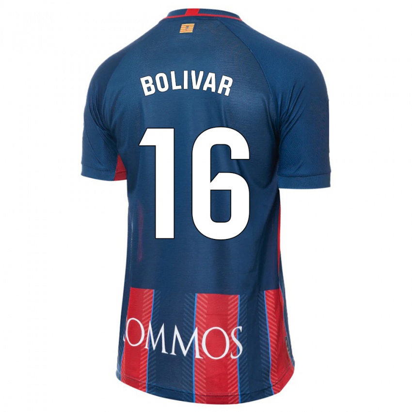Męski Jovanny Bolívar #16 Marynarka Wojenna Domowa Koszulka 2023/24 Koszulki Klubowe