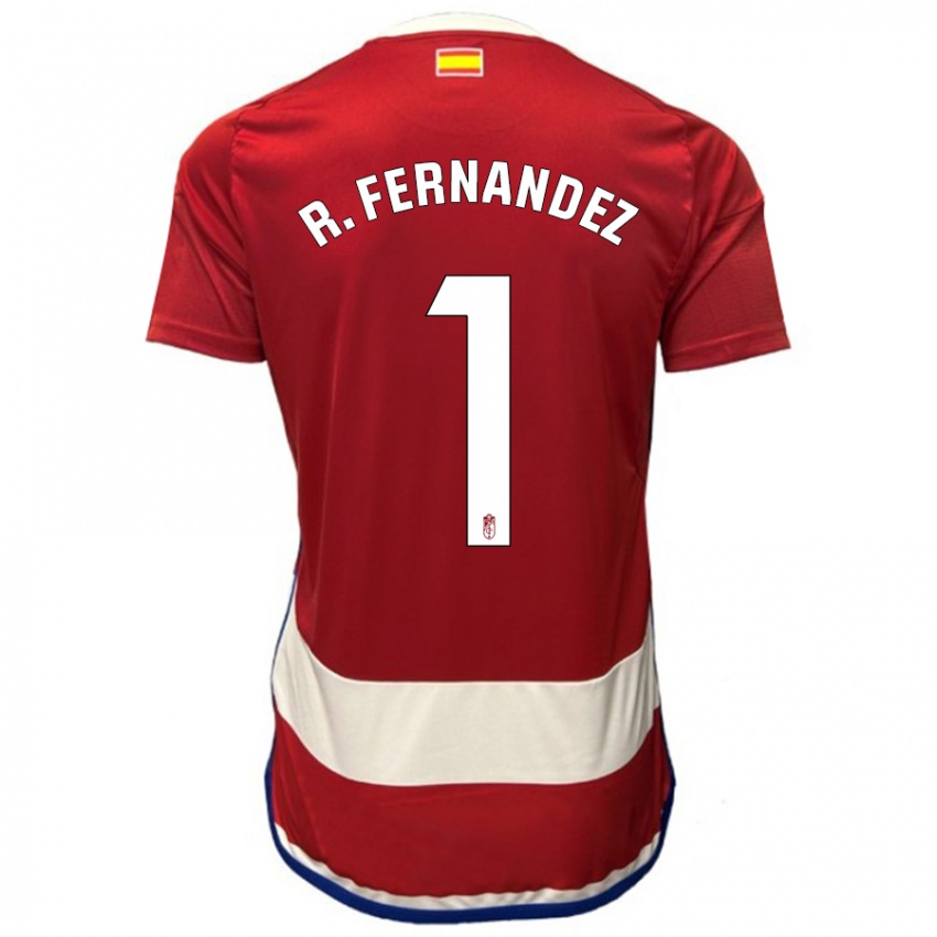 Męski Raúl Fernández #1 Czerwony Domowa Koszulka 2023/24 Koszulki Klubowe