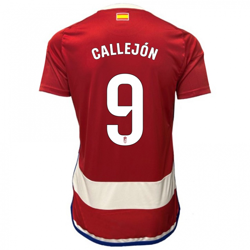 Męski Jose Callejon #9 Czerwony Domowa Koszulka 2023/24 Koszulki Klubowe