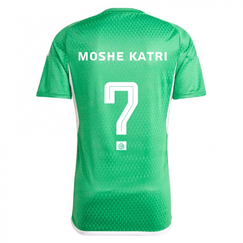 Męski Roy Moshe Katri #0 Biało Niebieski Domowa Koszulka 2023/24 Koszulki Klubowe