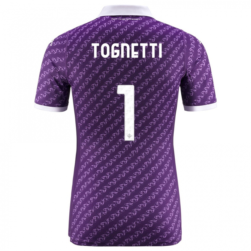 Męski Laerte Tognetti #1 Fioletowy Domowa Koszulka 2023/24 Koszulki Klubowe