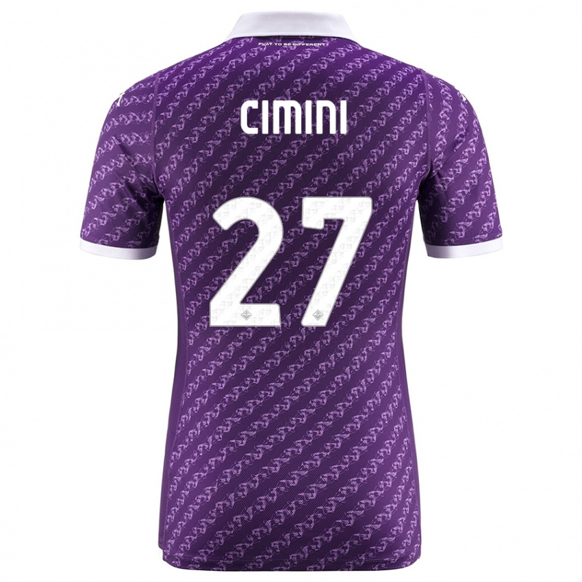 Męski Linda Tucceri Cimini #27 Fioletowy Domowa Koszulka 2023/24 Koszulki Klubowe