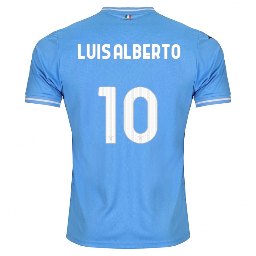 Męski Luis Alberto #10 Niebieski Domowa Koszulka 2023/24 Koszulki Klubowe