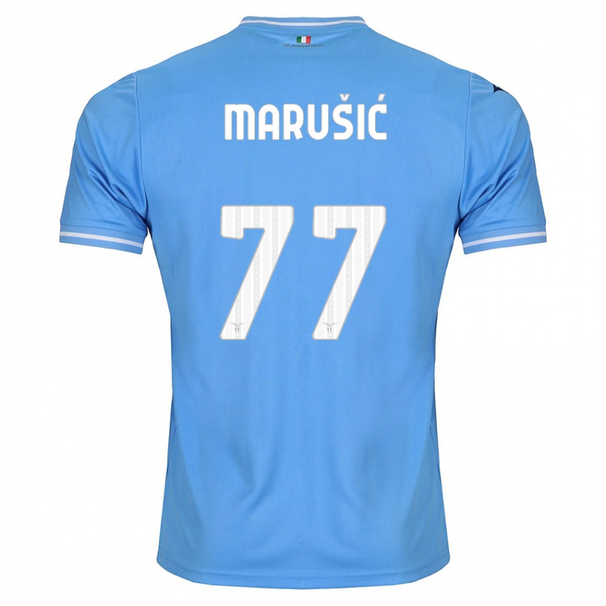 Męski Adam Marusic #77 Niebieski Domowa Koszulka 2023/24 Koszulki Klubowe