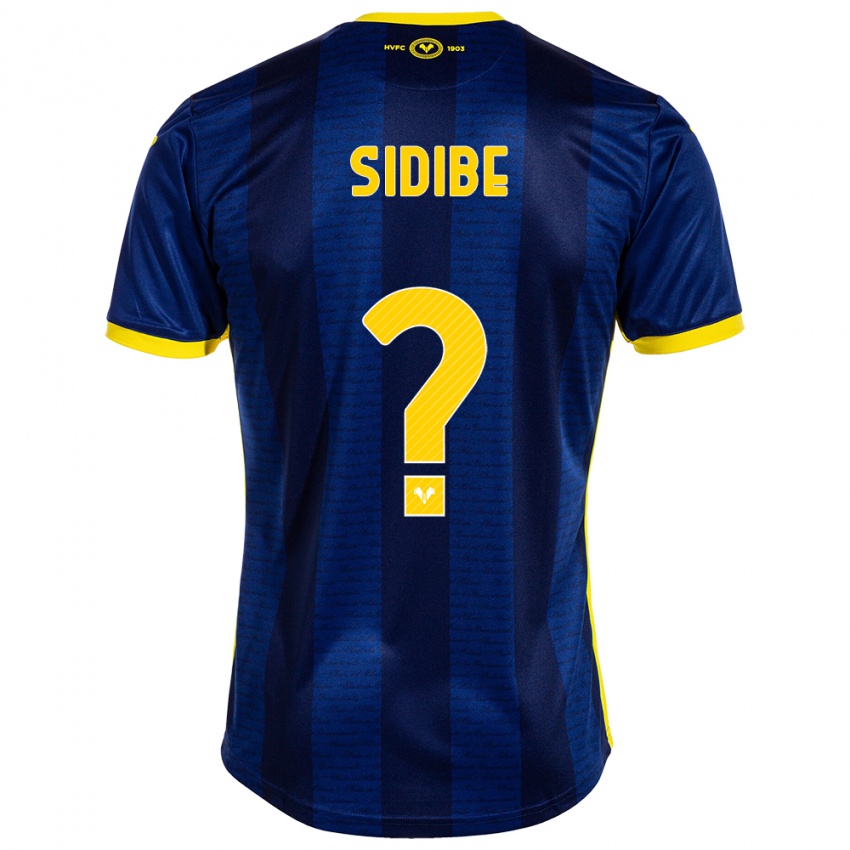 Męski Amoro Sidibe #0 Marynarka Wojenna Domowa Koszulka 2023/24 Koszulki Klubowe