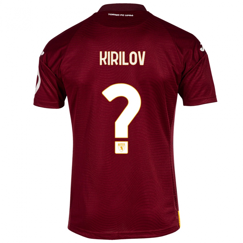 Męski Martin Kirilov #0 Ciemno Czerwony Domowa Koszulka 2023/24 Koszulki Klubowe