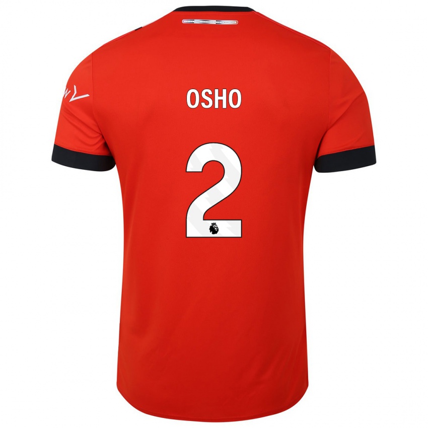 Męski Gabriel Osho #2 Czerwony Domowa Koszulka 2023/24 Koszulki Klubowe